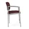 Lesro Lenox Steel Hip Chair Metal Frame, Silver, RF Nebbiolo Upholstery LS1161 - alternate 3